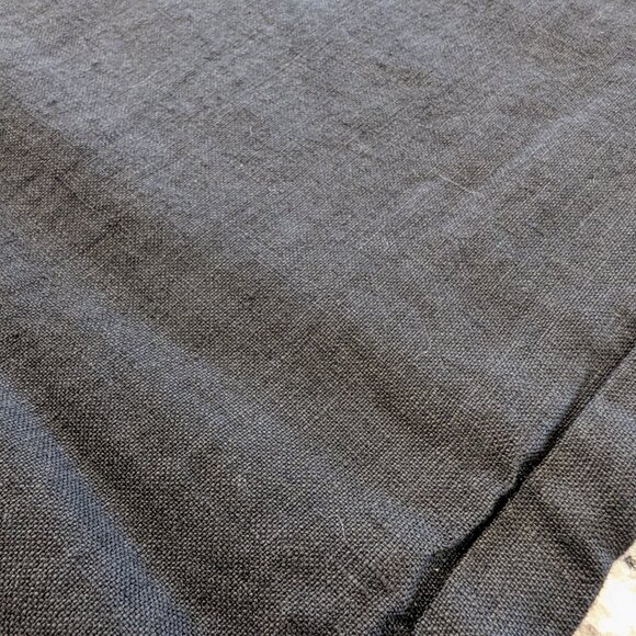 THE WHITE CO. 100% Linen Pants 14 Black Cotton Side Stripe Drawstring Pockets - Picture 2 of 6